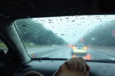 La lluvia amenaza una conducción peligrosa