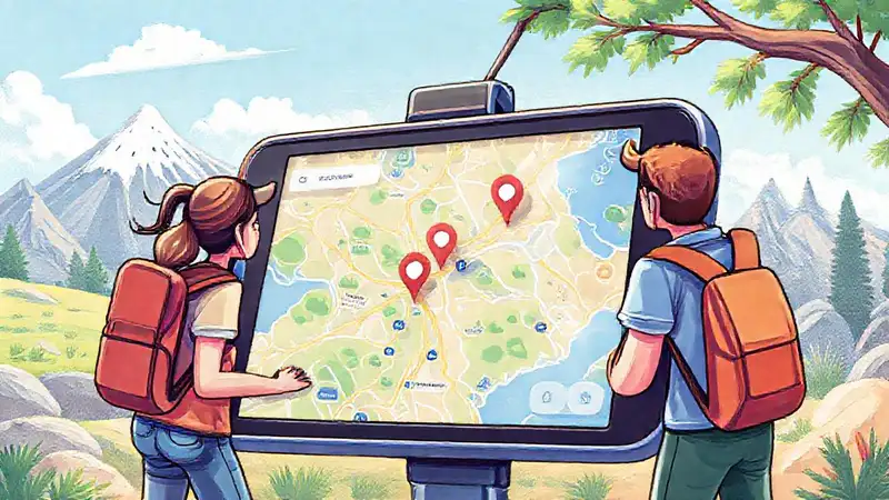 Exploración digital con amigos y rutas