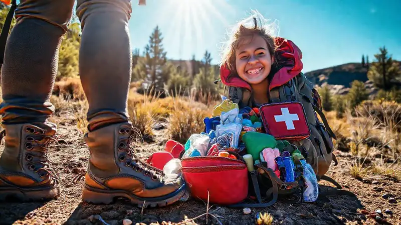 Una persona sonríe en una excursión vibrante