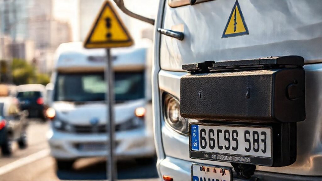 Control de caravanas en ciudad brillante