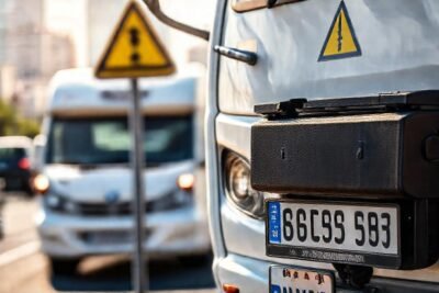 Control de caravanas en ciudad brillante