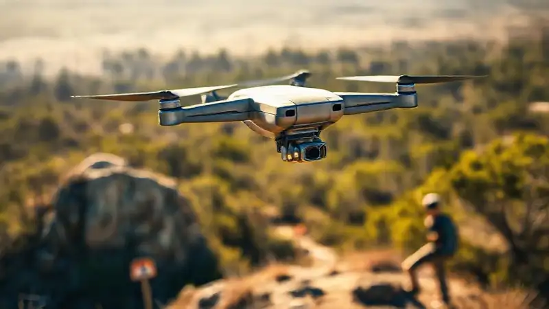 Drone vigila paisaje protegido con preocupación