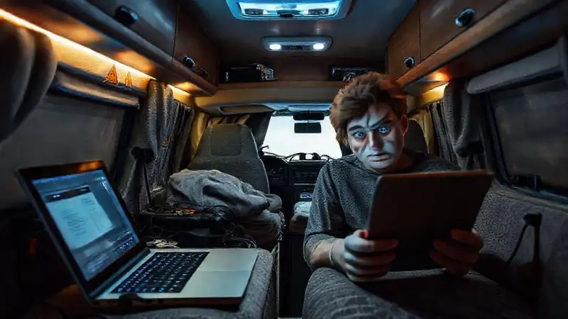 La autocaravana sufría problemas técnicos y ansiedad