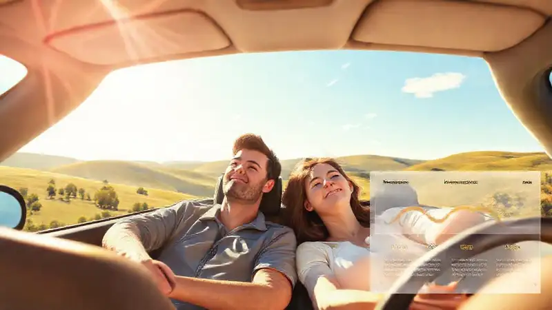 Pareja relajada disfruta un viaje tranquilo