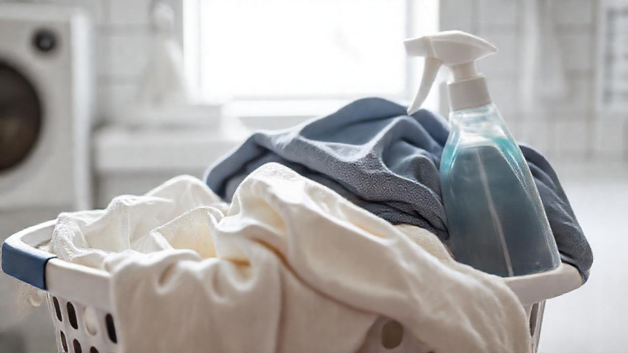 Ilustración realista de limpieza de ropa