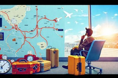 Un viajero soñador planifica su vuelo