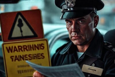 Un policía multó daños y documentos