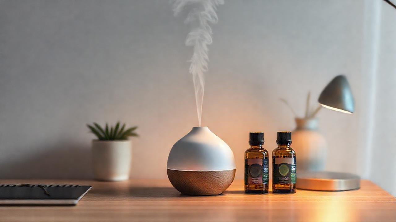 Un escritorio minimalista irradia calma y serenidad