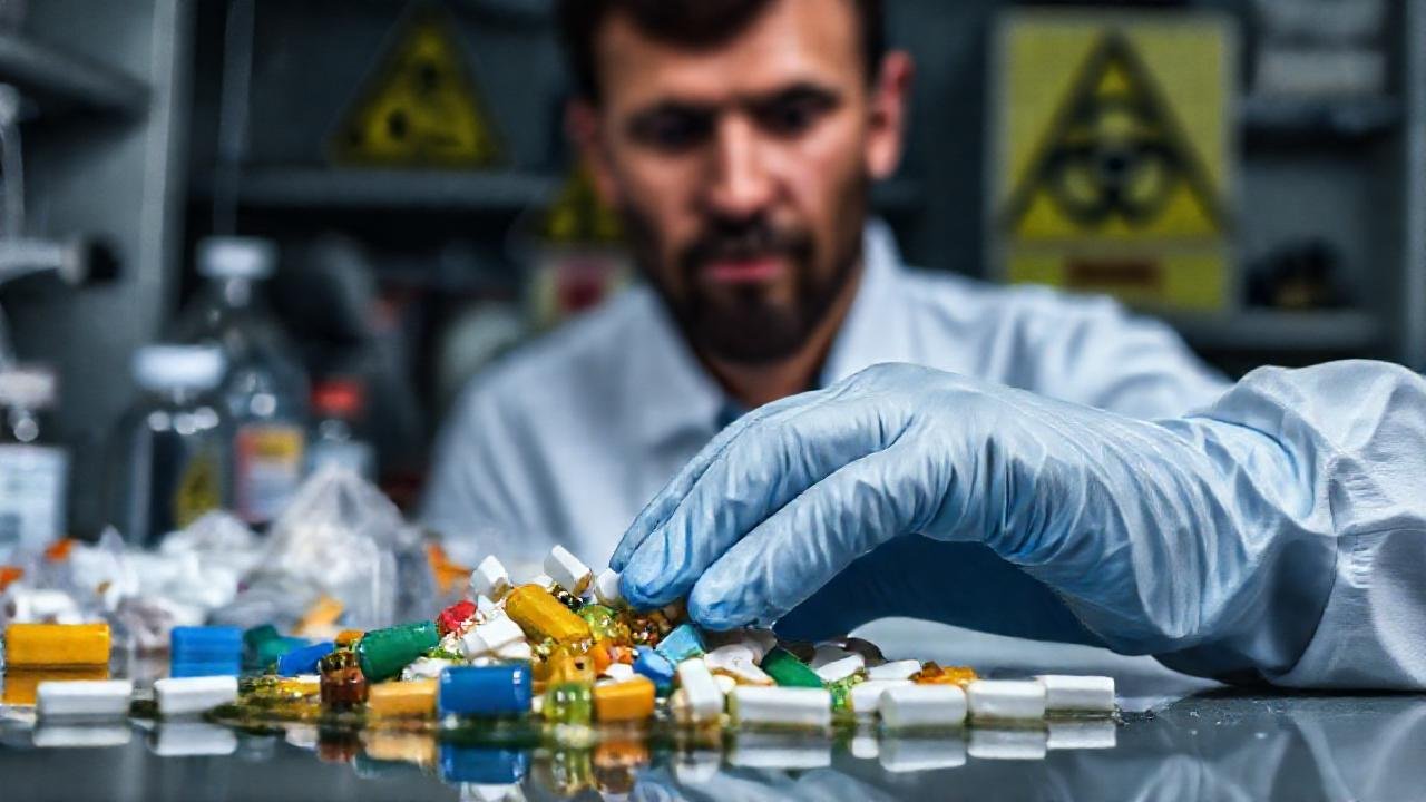 Laboratorio peligroso, residuos químicos y advertencias