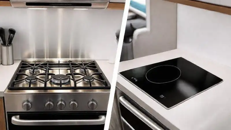 Cocina de autocaravana moderna