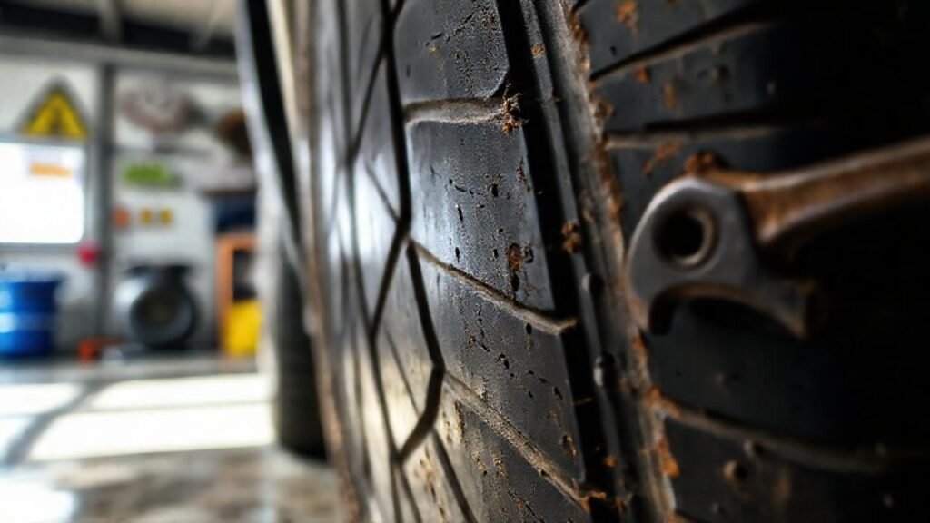 Neumáticos usados en garaje vigilado