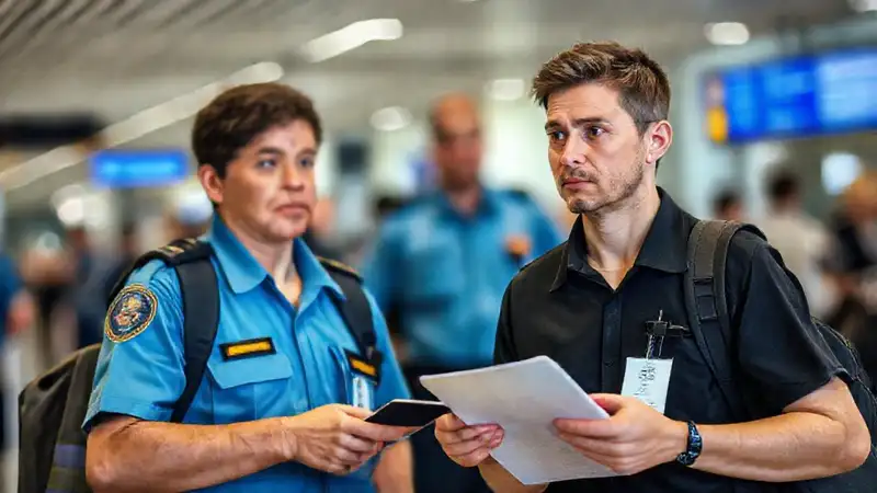 Seguridad aeroportuaria: ciudadano, documentación, calma