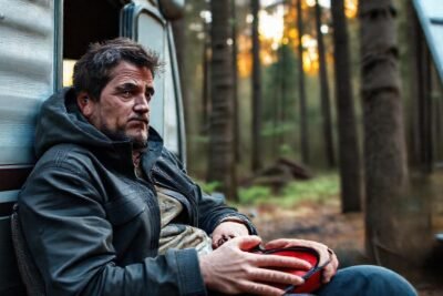 Un herido requiere ayuda en la naturaleza