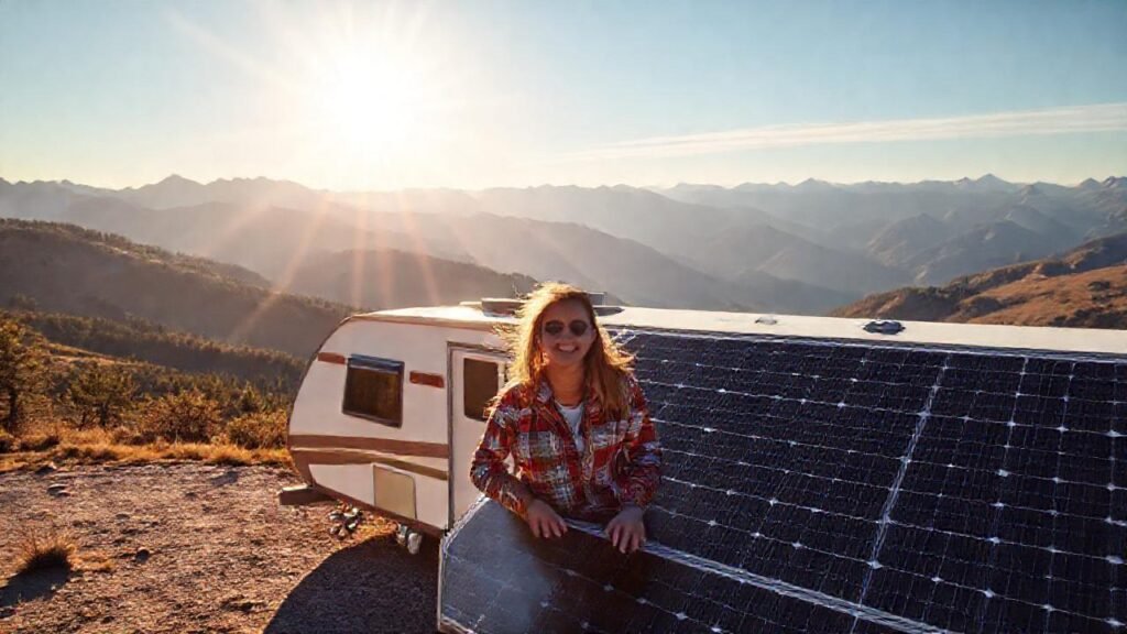 Un dúo feliz disfruta de la vida sostenible