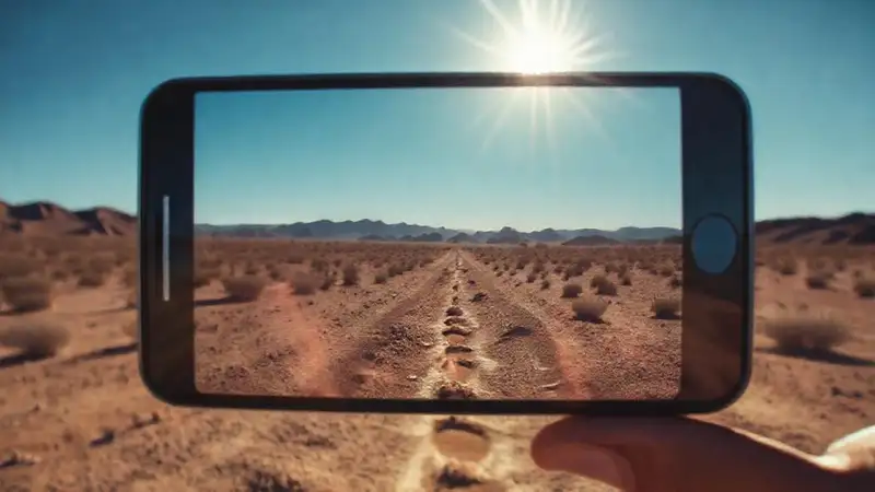 El desierto muestra esperanza luminosa y cálida