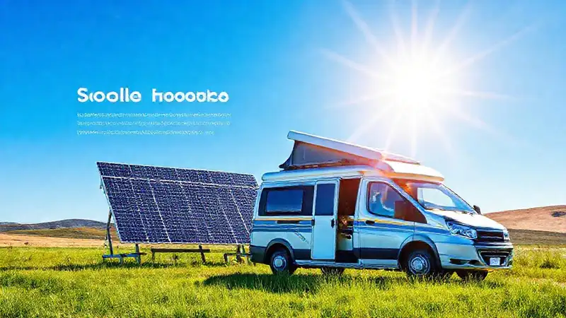 Paneles solares presentan un campista moderno