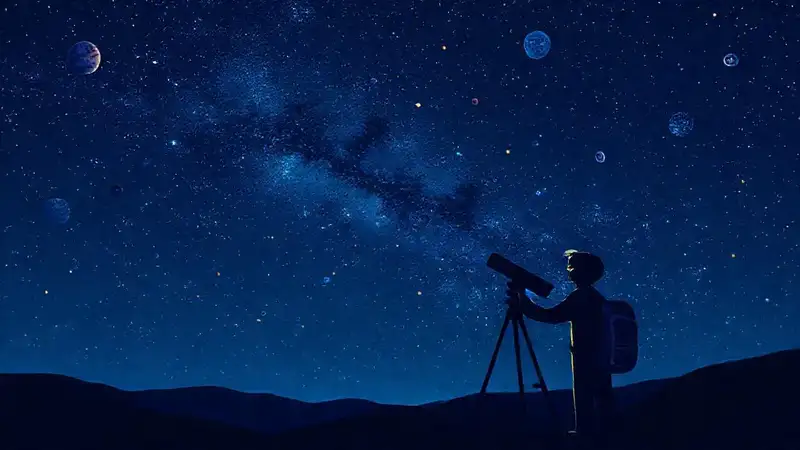 Un estudiante explora el universo digitalmente