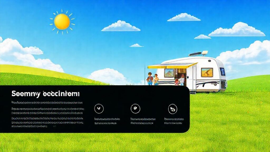 Familia feliz en campamento soleado