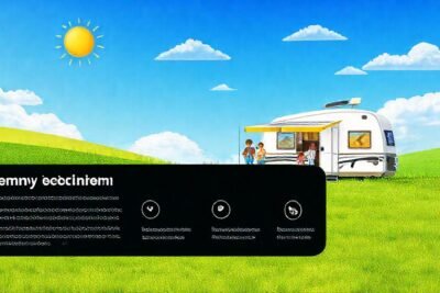 Familia feliz en campamento soleado