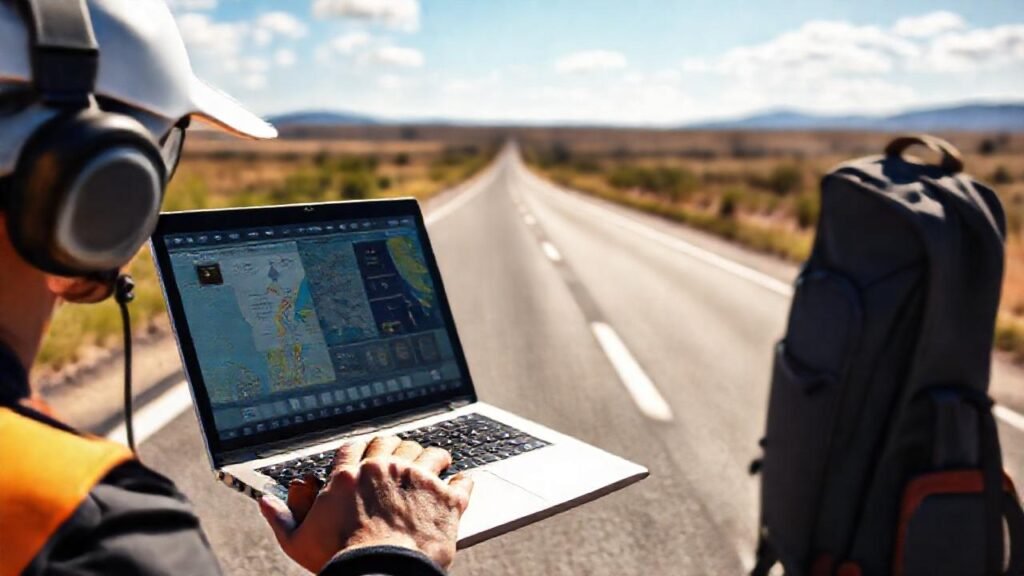 Trabajador remoto viaja