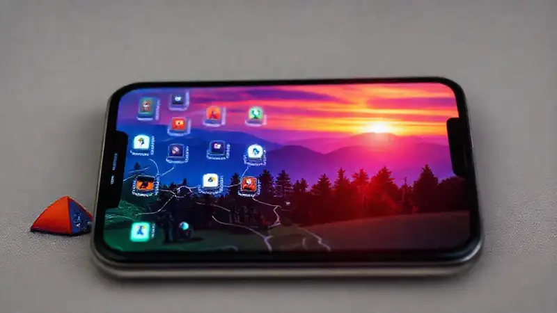Smartphone muestra viajes vibrantes y digitales
