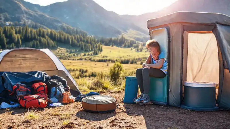 El viajero disfruta de una aventura campestre