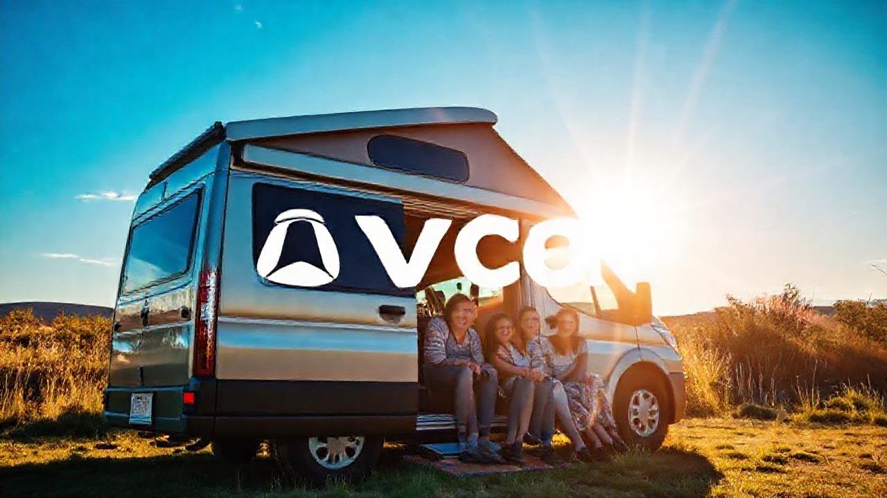 Una familia feliz disfruta de un viaje