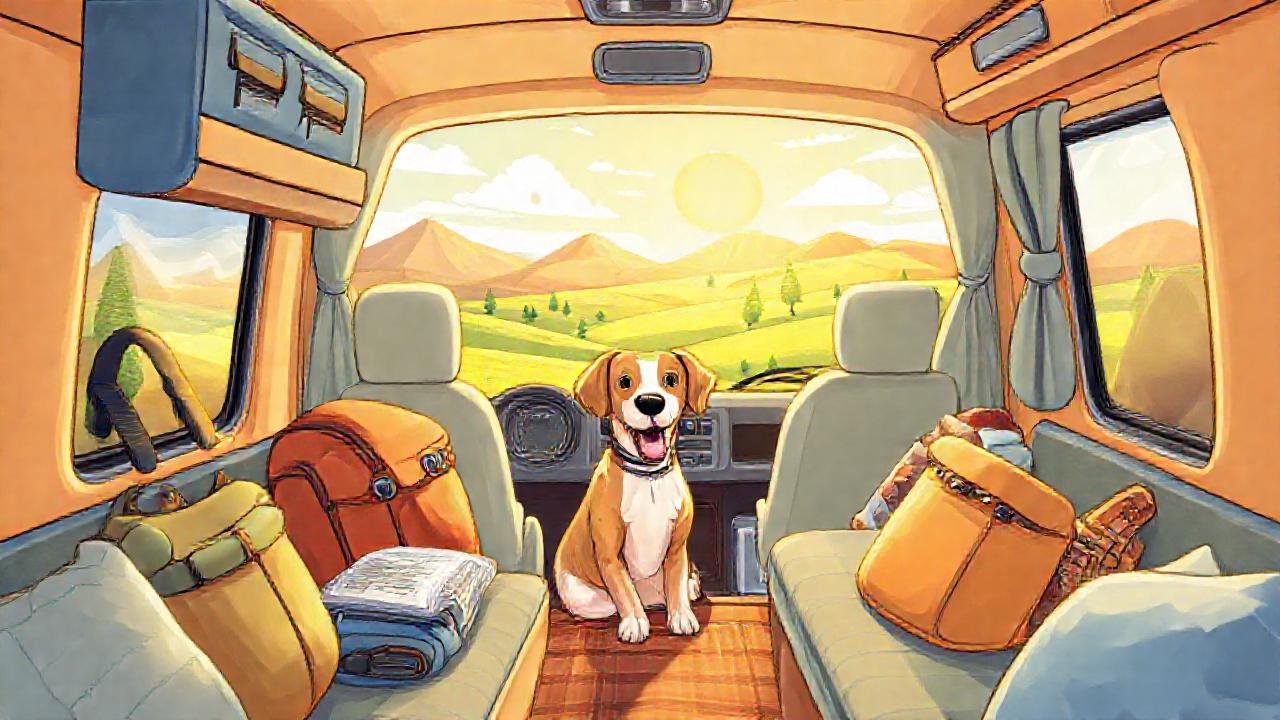 Un viaje feliz con mascota