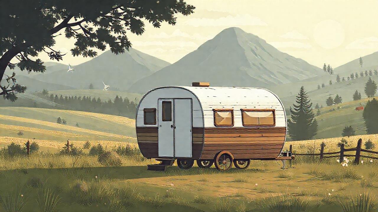 Caravana rústica transmite paz natural