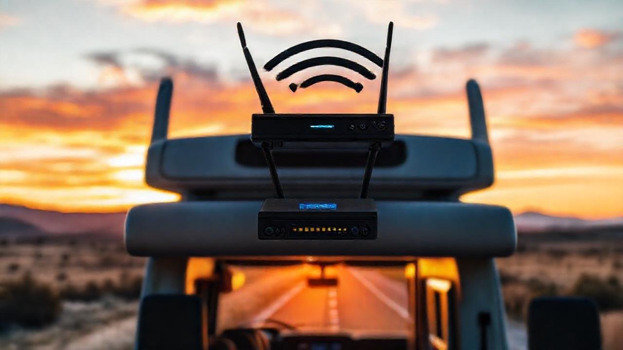 Un moderno RV ofrece vistas cálidas y wifi