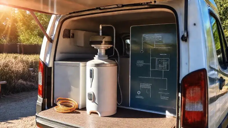 Autocaravana moderna: diseño informativo y cálido