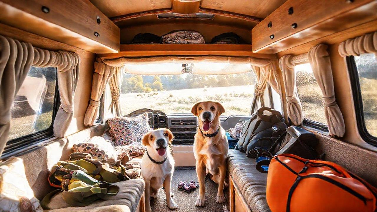 Caravana acogedora: felicidad, viaje y ejercicio