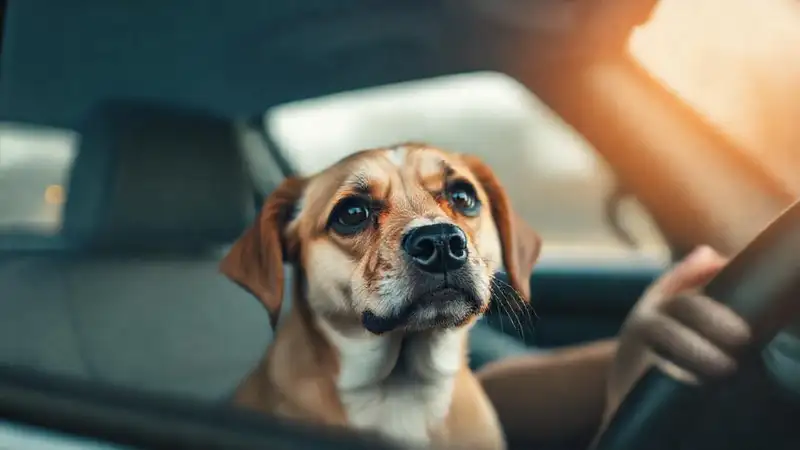 El perro ansioso encuentra seguridad en casa