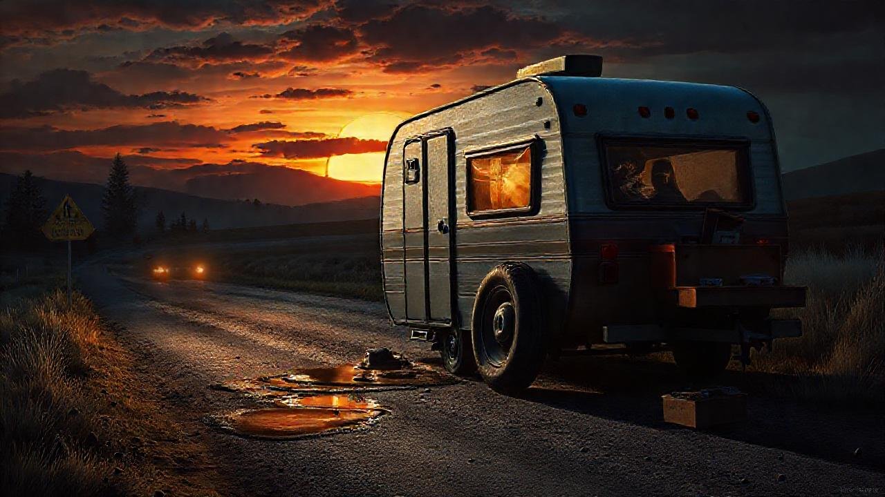 Un conductor angustiado encuentra un camino oscuro