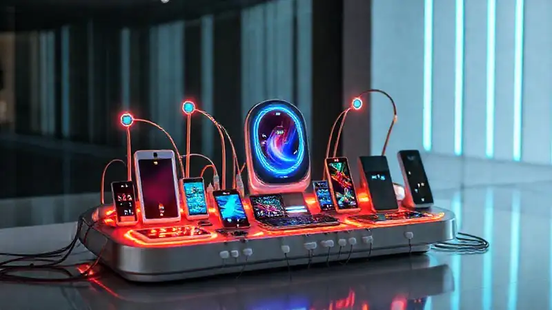 Estación de carga futurista e innovadora