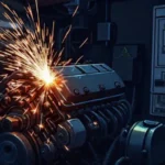 Un mecánico frustrado diagnostica un motor averiado