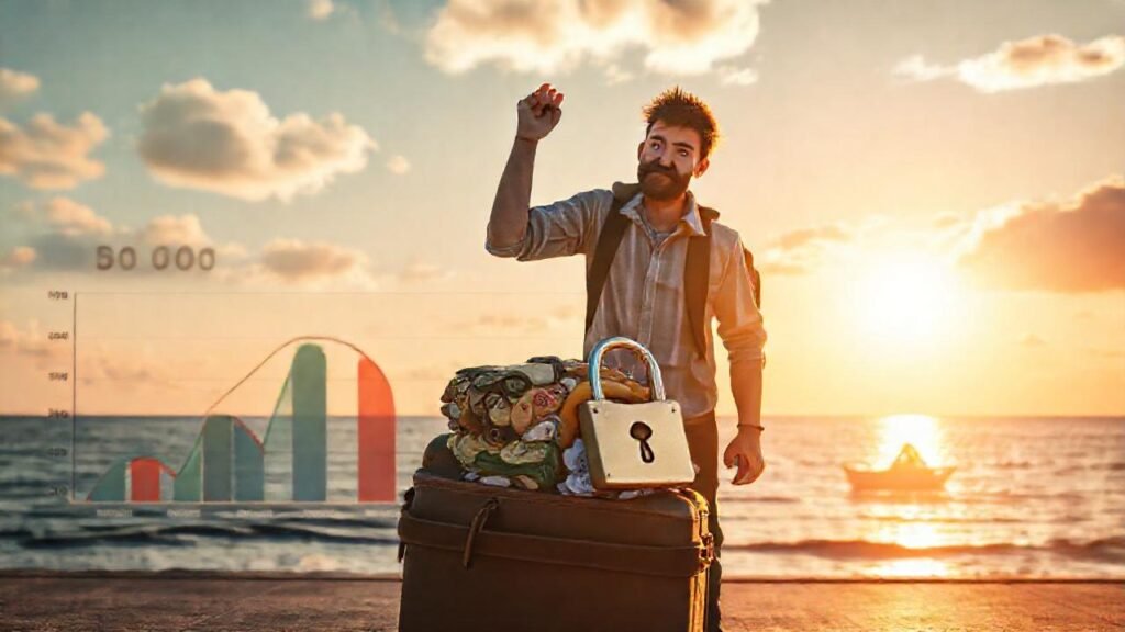 Viajero tranquilo planifica un viaje seguro