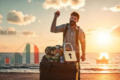 Viajero tranquilo planifica un viaje seguro