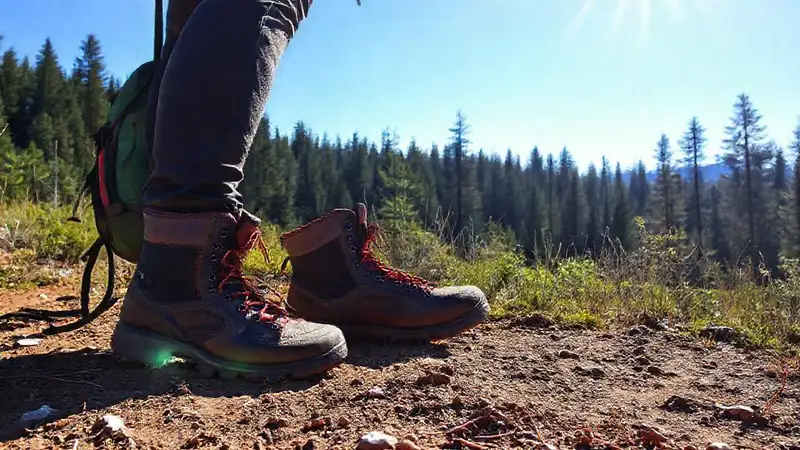 Senderismo relajado en un bosque soleado