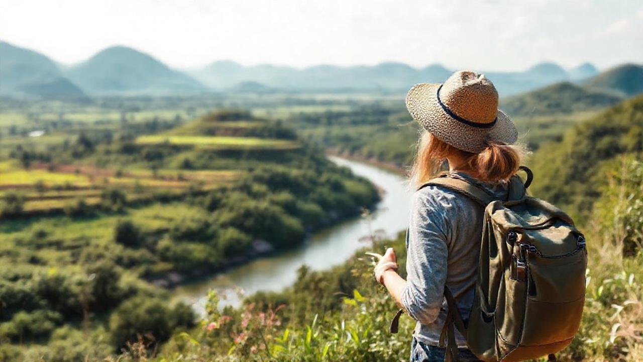 Viajes sostenibles en paisajes naturales vibrantes