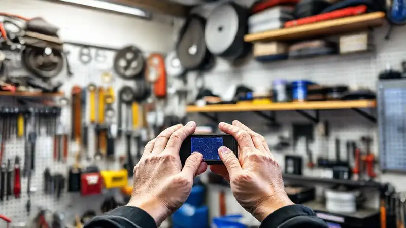 Taller moderno con herramientas organizadas