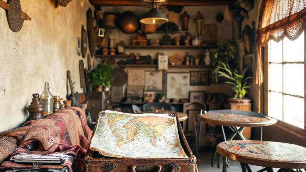 Un refugio viajero bohemio y cálido