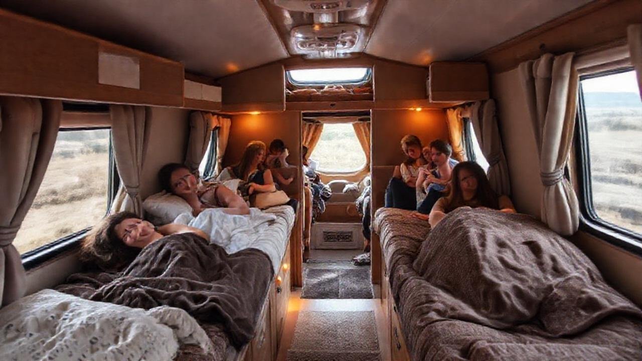 Caravana acogedora ofrece sueño confortable y viaje