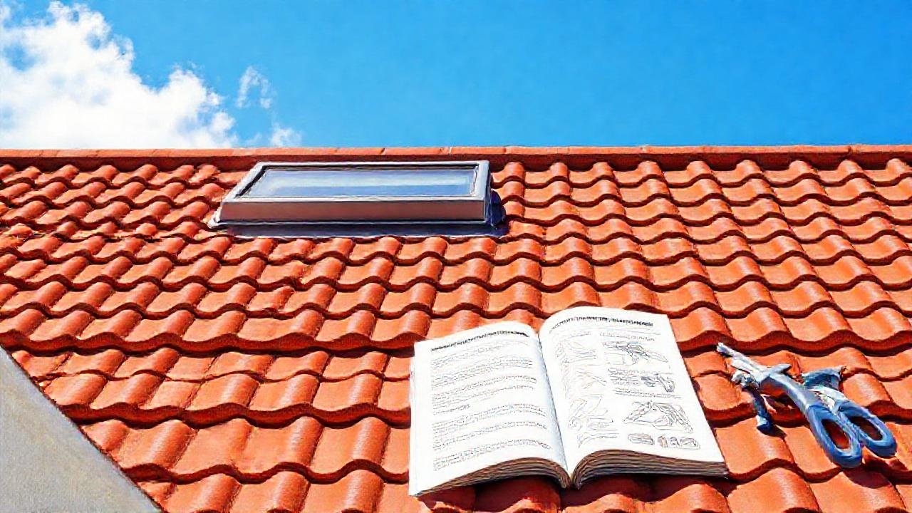 Tejado soleado, instrucciones técnicas, limpieza segura