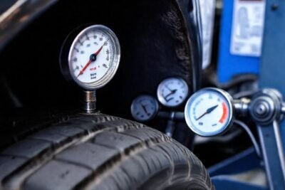 Diagramas técnicos de neumáticos en taller