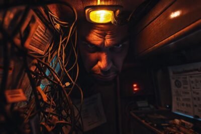 Un interior de caravana caótico y amenazante