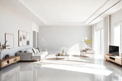 Un apartamento minimalista irradia calma moderna