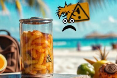 Vacaciones inquietantes en playa tropical