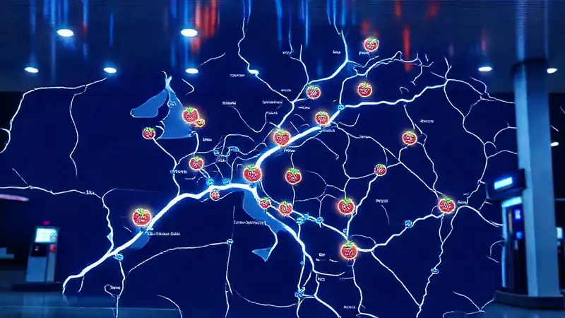 Mapa digital de gasolineras brillante e informativo