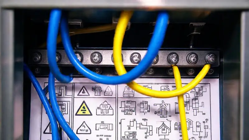 Diagrama eléctrico detallado, seguro y técnico